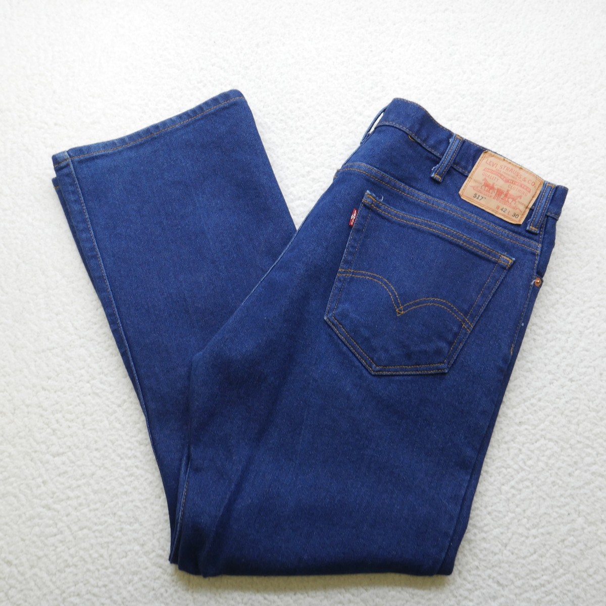 Levi's 517 Jeans Mens 40x30 Bootcut Dark Wash Blue Denim Made in