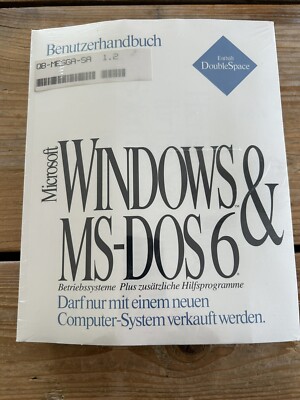 Microsoft/MS-DOS 6 Handbuch und Disketten, Vollversion Deutsch mit MwSt Rechnung