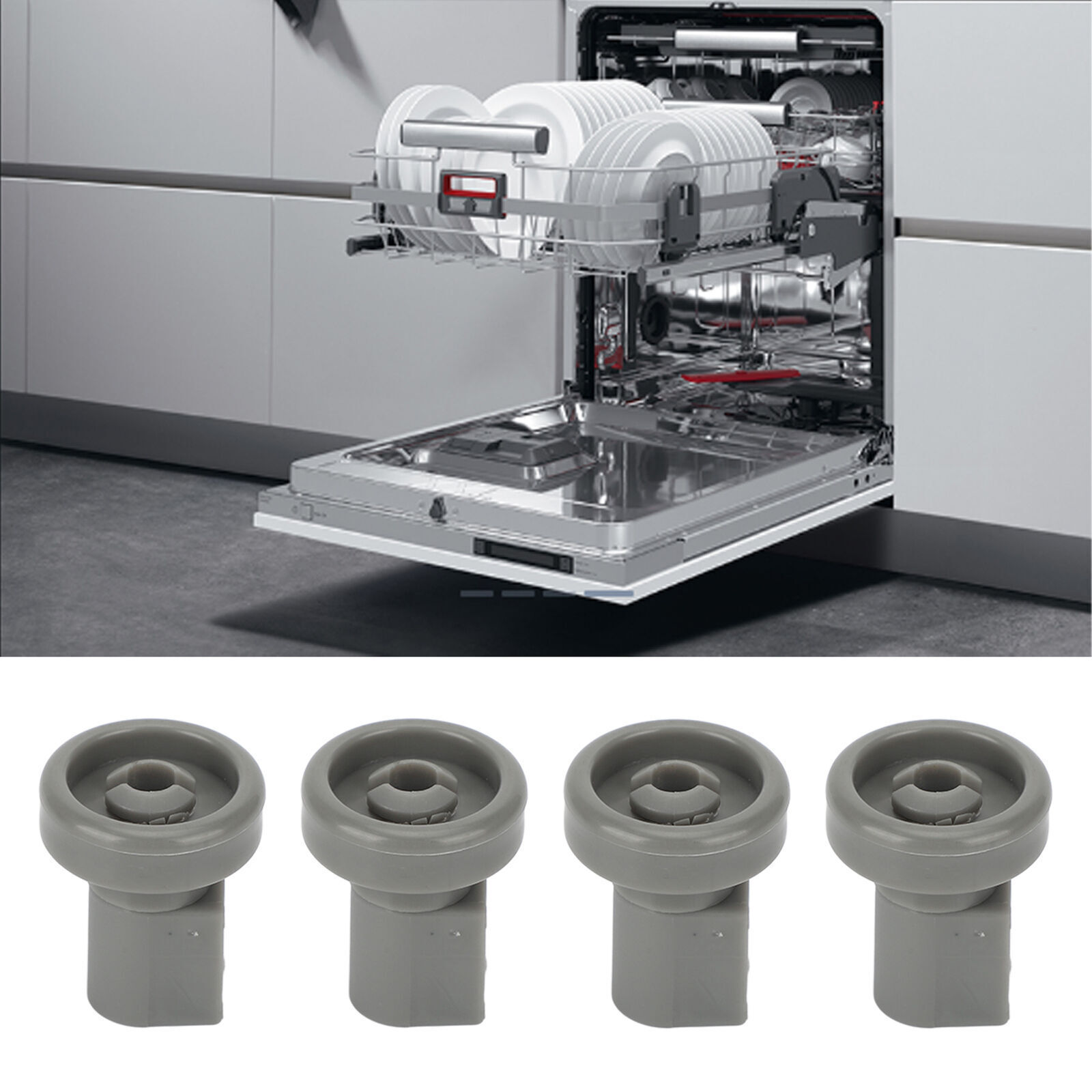 4pcs Dishwasher Lower Rack Wheel Dishwasher Wheel Replacement Part for AEG