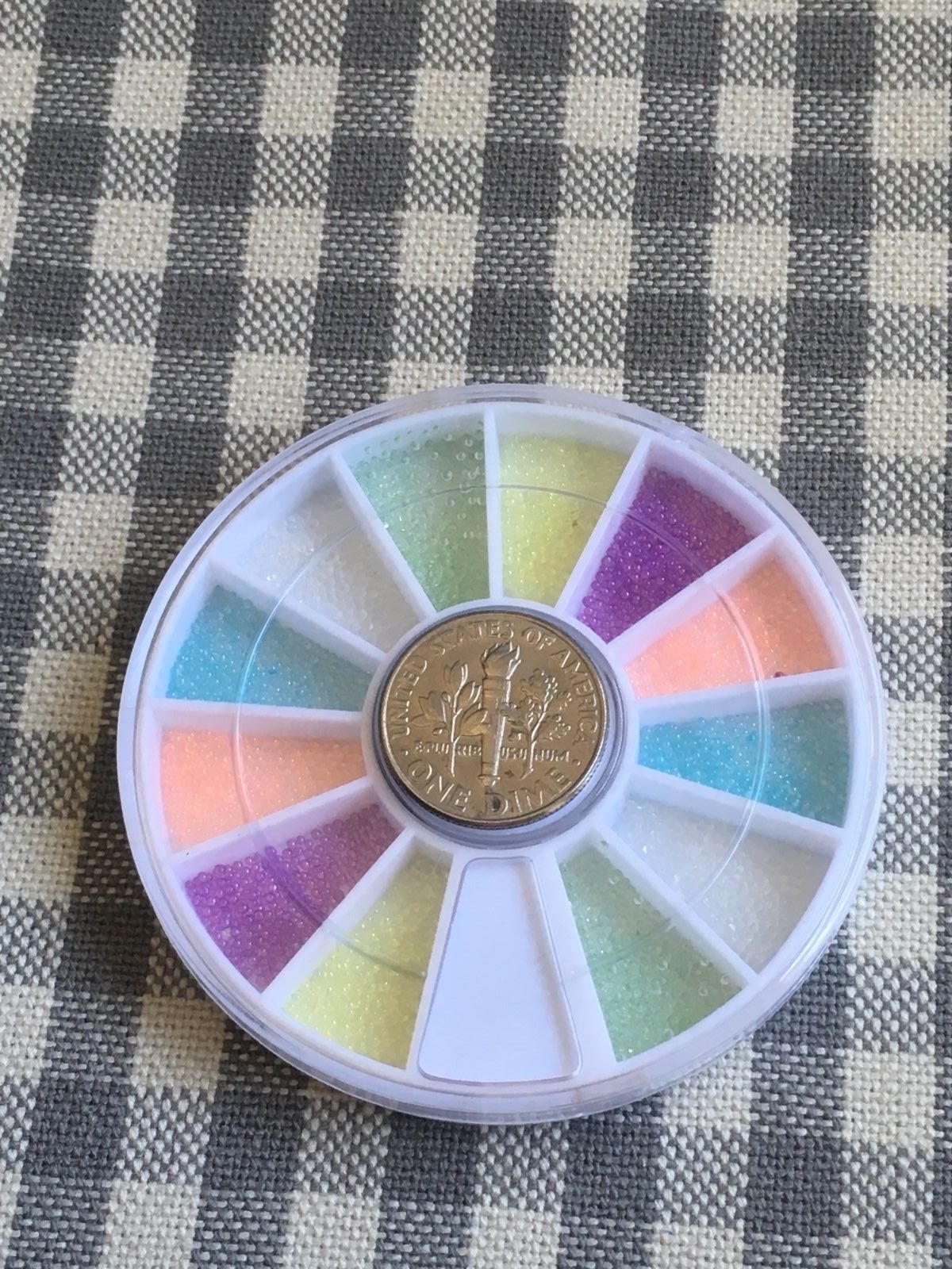 3D Nail Art Steel Mini Ball Beads 0.9 mm with Wheel - Silver & Gold, COMBO