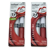 Lot Of 2 Covergirl Outlast All-Day Lip Color 24 Hrs Lipstick 512 Coral Sunset