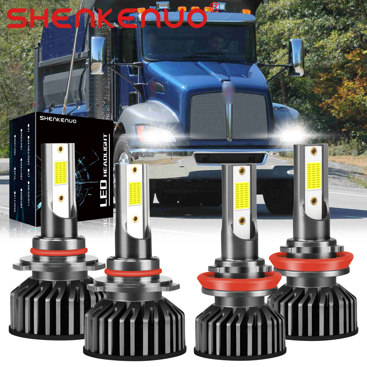 LED High Low Beam Headlight Bulb F2 For Kenworth T370 T660 T600 T270 T800 T470 eBay