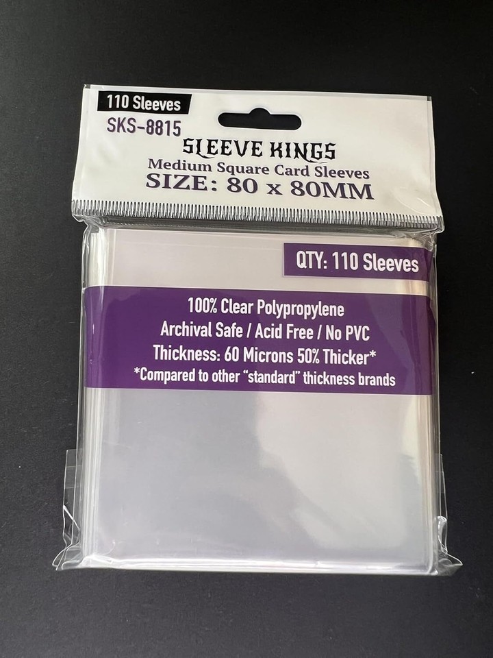 Sleeve Kings Medium Square Card Sleeves 80mm X 80mm Pack of 110 (US