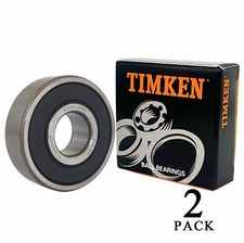  Qty.2 TIMKEN 6201-2RS 15X35X11MM Double Rubber Seal Ball Bearings 6201RS