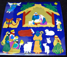 Mrs Grossman Vintage 6x6" Sheet 'Nativity' Stickers Retired c-1998