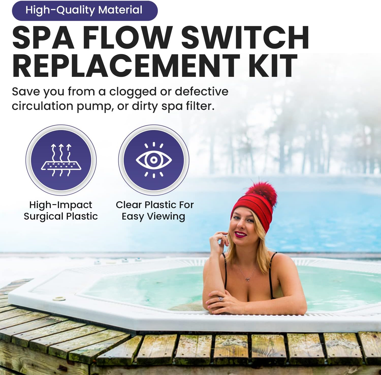 2560040 Flow Switch Replacement Part Kit for Sundance Spas and Jacuzzi