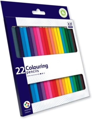 22 Farbstifte Set Künstler Zeichnen Kinder Erwachsene Schule Kreativ Kunstbedarf