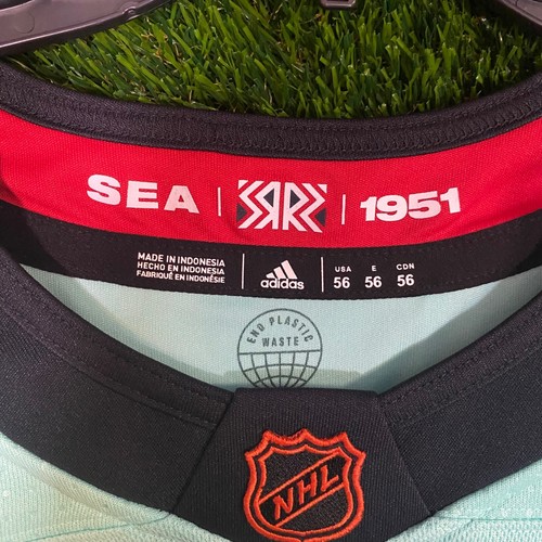 Adidas Mens 56 NHL Seattle Kraken Mark Giordano Reverse Jersey H52325 MSRP $240 - Picture 3 of 7