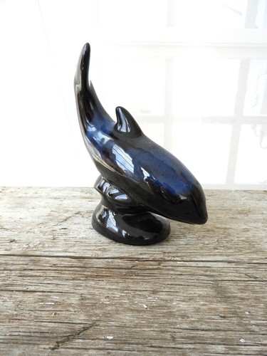 Vtg Blue Mountain Art Pottery Redware Whale Figurine H 7.25" - Picture 2 of 9
