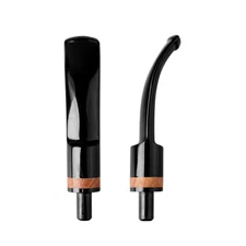 2pcs Acrylic Bent Saddle Stem for Tobacco Pipe 3mm Smoking Mouthpiece Short Stem