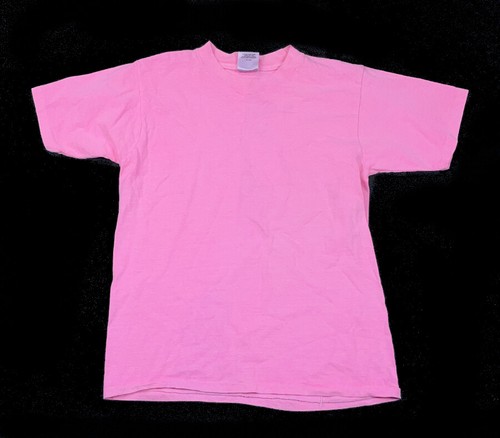 VTG 90s Oneita Power-T Pink Solid Blank 
