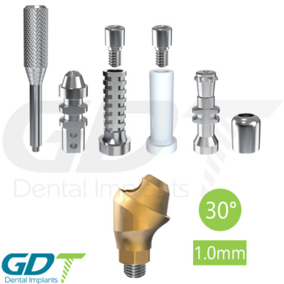 Angled Multi Unit Kit 30° For Conical RP 1.0mm Active Hex Dental System Titanium