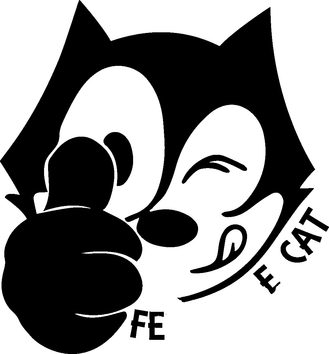 Autocollant Sticker FELIX THE CAT (Felix Le Chat) 11 Cm - Pour Voiture, Moto, Casque - Neuf