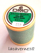 Bobine de fil a coudre DMC coton 100m tissus épais gris/bleu 503 couture