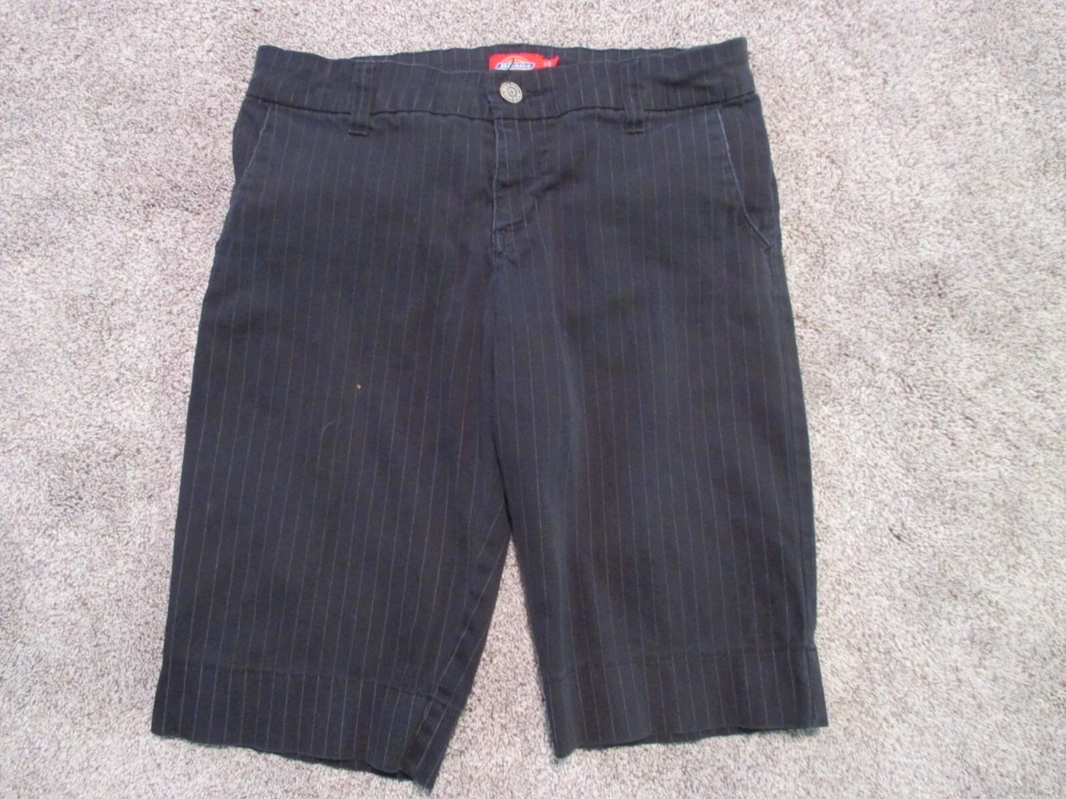 Dickies Shorts Women s Pinstripe Black Bermuda Shorts Junior Size