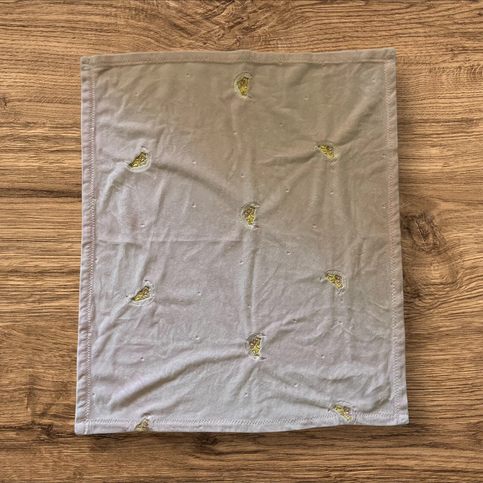 Manta de seguridad vintage Disney Baby Pink Winnie the Pooh On Moon & Stars Lovey Foto 4 de 4