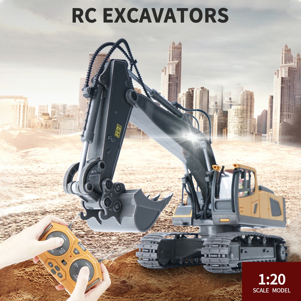 RC Excavator 1/20 2.4GHz 11CH Remote Control Vehicles