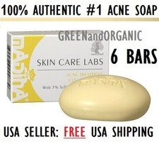 6 x SULFUR SOAP Jabon de Azufre ACNE TREATMENT CLEANSING Bar Blackhead Pimple