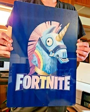 Fortnite 12x18 inch metal poster.