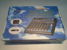 NEW IN BOX AUDIO 2000'S EIGHT CHANNEL STUDIO MIXER AMX7323 W USB DSP BLUETOOTH