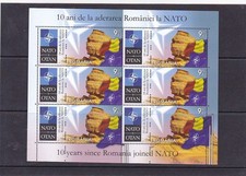 Romania 2014 STAMPS NATO military OTAN Omu Mountains flags MNH sheet POST