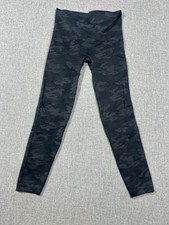 Spanx Look At Me Now Seamless Camo Leggings Black Gray High Rise Sz XL