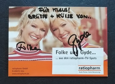 17816 Folke und Gyde Schmidt Autogrammkarte original signiert