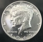 1969-S Kennedy Half Dollar Direct From Proof Set- 40% Silver!