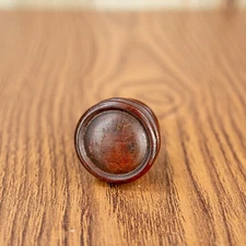 Vintage Radio Knob 1pc  1930's Hardwood 1/4" Opening w/ Set Screw