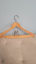 Vintage Nevco Wooden Suit Hanger with Clamp Bar - The Diplomat Edition