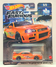 2023 Hot Wheels Fast & Furious Nissan Skyline GT-R (BNR34) Premium 1:64 Die Cast