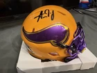 AARON JONES Signed Custom Minnesota Vikings Mini Helmet