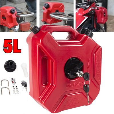 #ad 5L Portable Backup Spare Oil Can 1.3 Gallon Gas Tank For Car For Motorcycles NEW $30.98