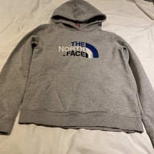 North Face Boys Grey Hoodie Jumper Size Youth XL Age 12-14 Years