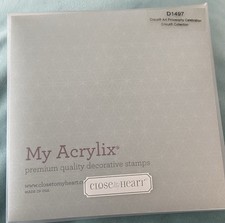 Close To My Heart My Acrlix stamp set D1497 Cricut Art Celebration Used 