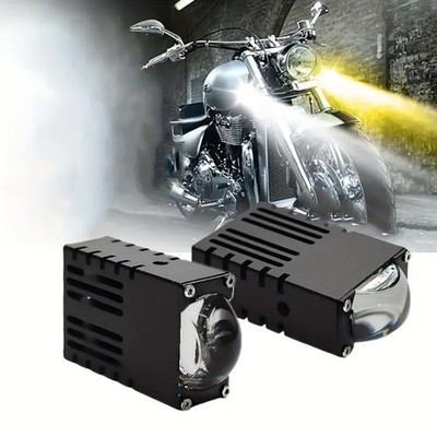 2X Super Bright Grill Lights Hi-lo Beam Driving Lights Mini Projector Fog Lights