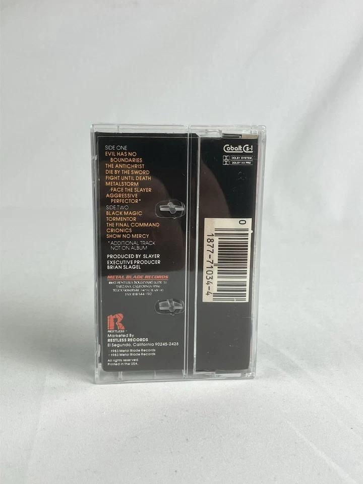 SLAYER Vintage Cassette Tape Show No Mercy 1983 Metal Blade Records Heavy Metal - Image 3 of 4