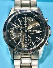 SEIKO JDM QUADRANTE NERO 38MM CRONOGRAFO ALTA VELOCITÀ QUARZO ACCIAIO INOX CAL 7t92