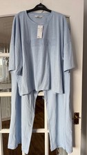 BNWT M&S Body soft blue pure cotton loungewear set - XL (20-22)