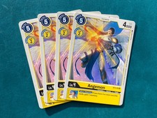 Angemon ST3-05 Playset Starter Deck Heaven's Yellow Digimon Card Game x4