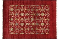 Afghan Ziegler Khorjin Carpet 250x300 Hand-knotted Red Border Orient b