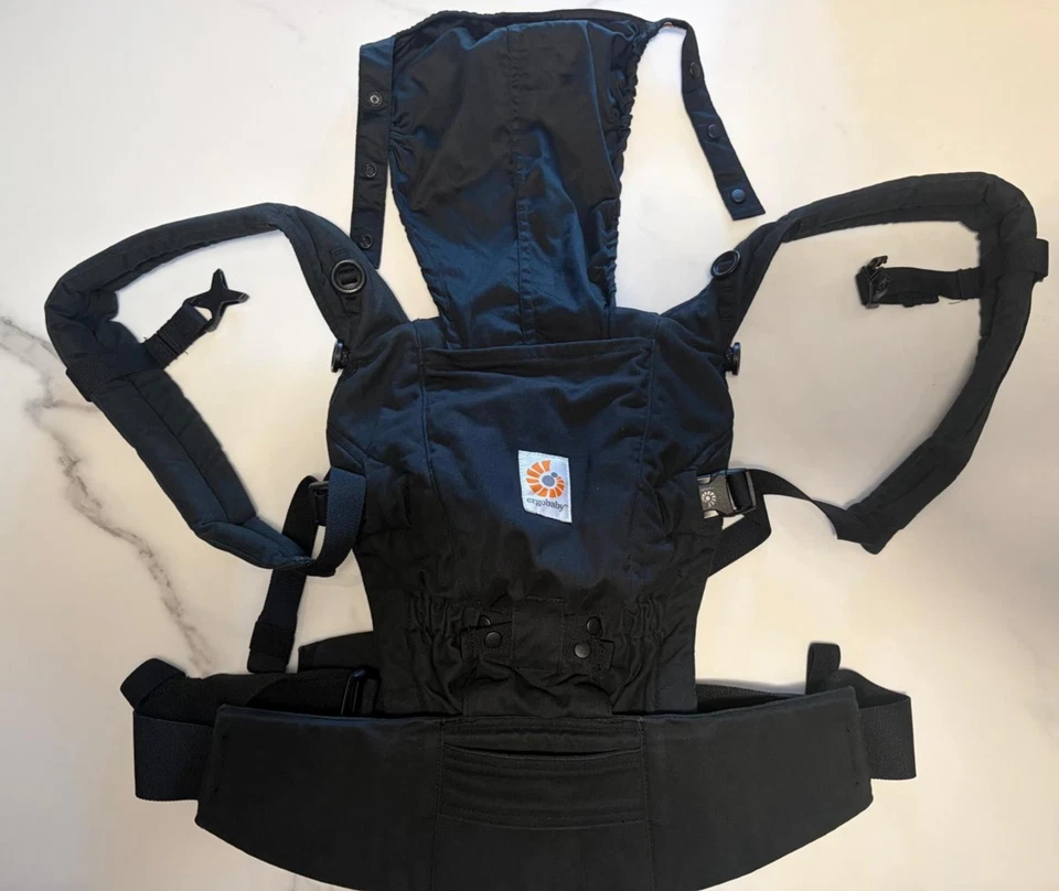 Ergobaby Adapt Soft Touch Cotton Onyx Black Babytrage Wie Neu - Bild 4 von 4