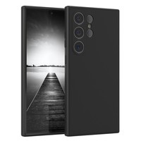 FüR Samsung Galaxy S24 Ultra HandyhüLle Silikon Cover Schutz Handy Case Schwarz