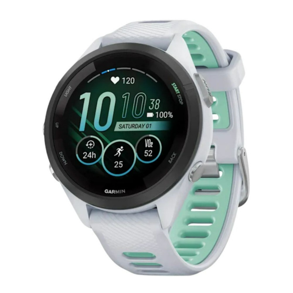 Reloj inteligente para correr Garmin Forerunner 265S Whitestone y Neo Tropic GPS