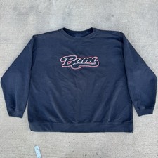 Vintage B.U.M. Equipment Sweatshirt Mens XXL Black Red Spell out 90s