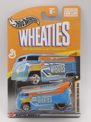 Hot Wheels 2004 General Mills Wheaties Promotion Volkswagen Drag Bus Light Blue