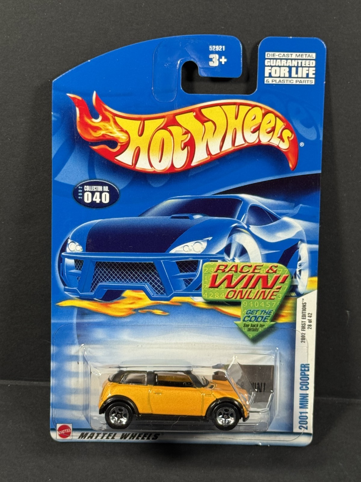 2002 HOT WHEELS  2001 Mini Cooper, Yellow First Editions #040