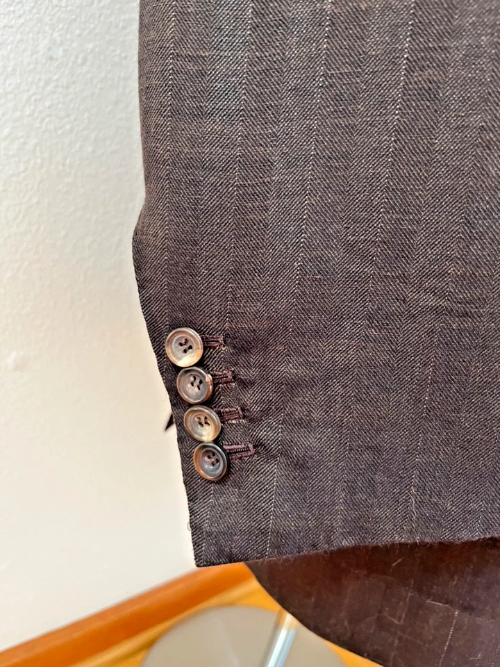 Vintage Kiton Cashmere Linen Silk Sport Coat US52R - Image 3 of 4