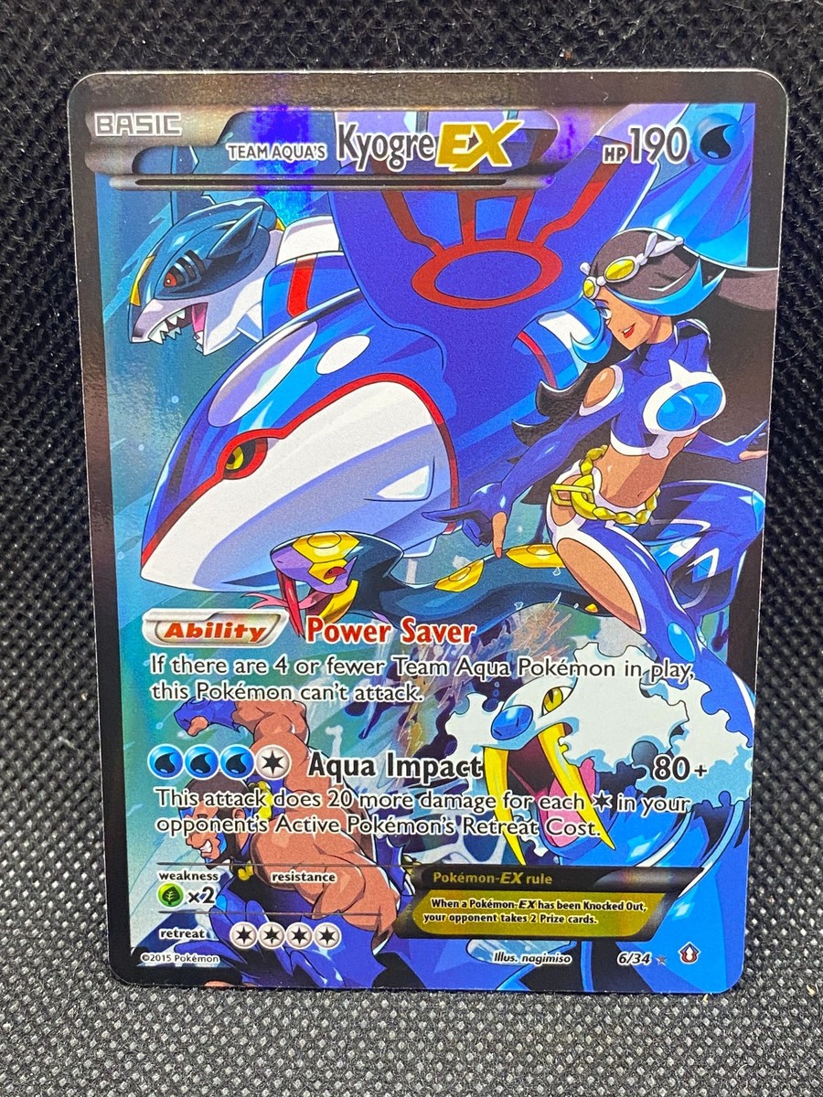 Pokémon ---TCG Team Aqua's Kyogre EX 6/34 Double Crisis Ultra Rare