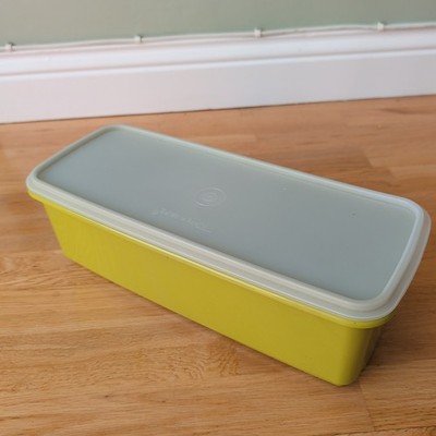 Vintage Retro grün Tupperware Selleriebehälter Salat Vorratsbehälter Box 70er Jahre